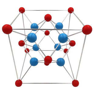 氟化钙结构模型晶胞CaF2萤石型号JG-15化学教具高中大学