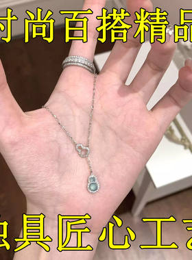 简约小众双葫芦轻奢锁骨链