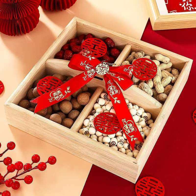 结婚果盘家用早生贵子干果盒婚礼订婚客厅装饰分格收纳红色糖果盒,家居饰品,果盘/果篓,淘宝优惠券,粉丝福利购,淘宝优惠卷