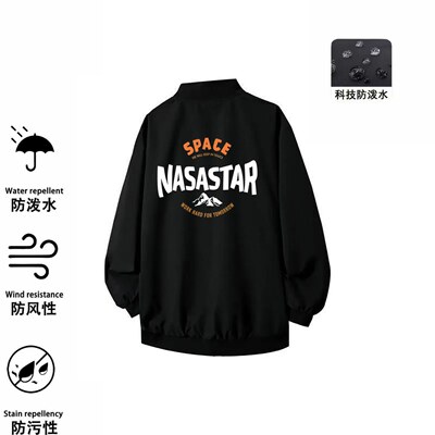 春秋夏情侣潮流字母印花外套网红学生棒球服男女宽松飞行员夹克