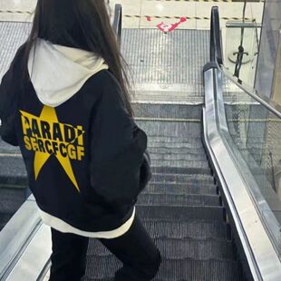 潮牌黑色飞行员薄款夹克男女春秋夏高街vibe宽松美式棒球服外套潮