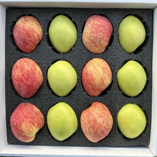 咸阳马栏红苹果香妃瑞雪各6枚组合礼盒装