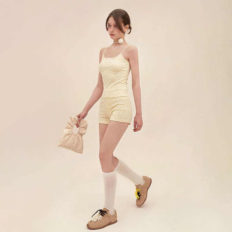 蕾丝花边吊带NNOVA碎花