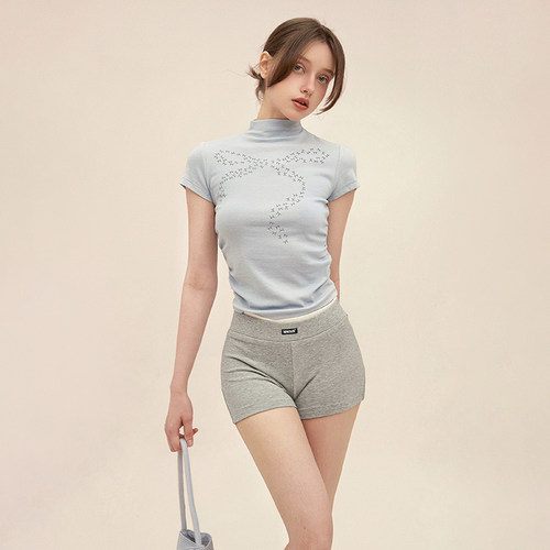 NNOVA24SU蝴蝶结满印短袖