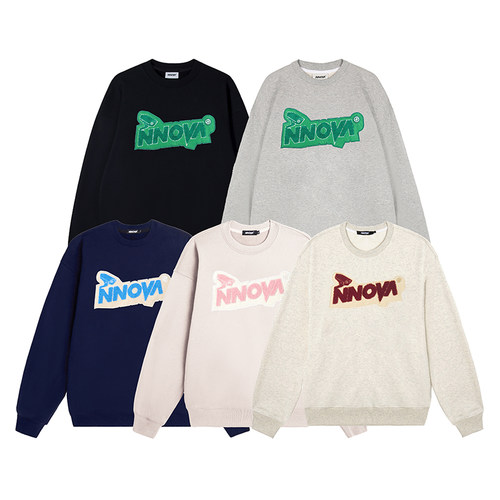 毛巾绣扭曲卫衣NNOVA