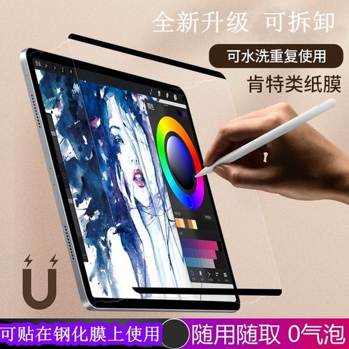 可拆卸磁吸类纸膜2024ipadPro可拆3吸附式纸膜2021air4/5/6适用11书写22ipadPro贴膜10代mini6非钢化保护膜 - 封面