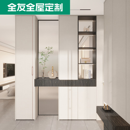 全友客厅隔断柜一柜多用鞋柜
