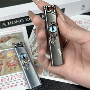 新款 创意深渊之眼打火机防风直冲简约金属防爆耐用手作送男生礼物