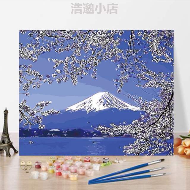 别墅diy***海边75}40挂画建筑风景50数字油画装饰画海边客厅65图片