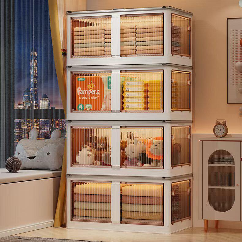 书本收纳箱家用被子衣服物客厅塑料折叠书箱衣柜柜子储物收纳盒