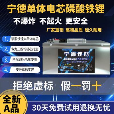 三轮车锂电池72v60v48v宁德时代磷酸铁锂老头乐摆摊大容量锂电瓶