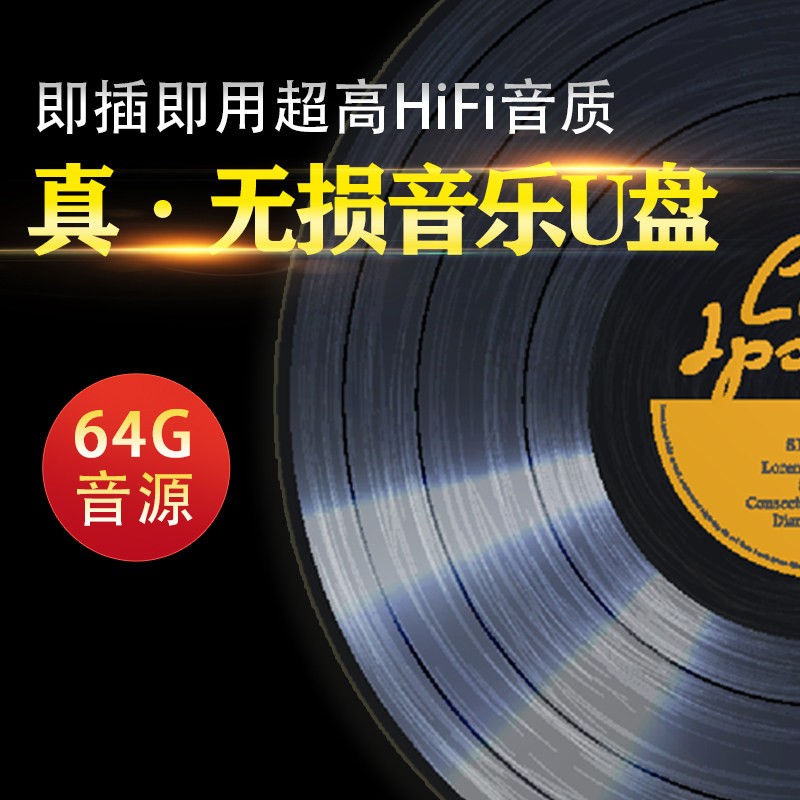64G定制HiFi车载U盘WAV FLAC APE无损高音质音乐文件歌曲发烧人声