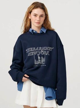 【现货】韩国The Barnnet八奶印花长袖卫衣TheBarnnet上衣男女款