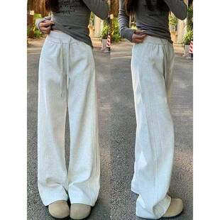 koko?深灰色运动裤 显瘦休闲宽松卫裤 女秋款 阔腿裤 窄版 韩国Honey