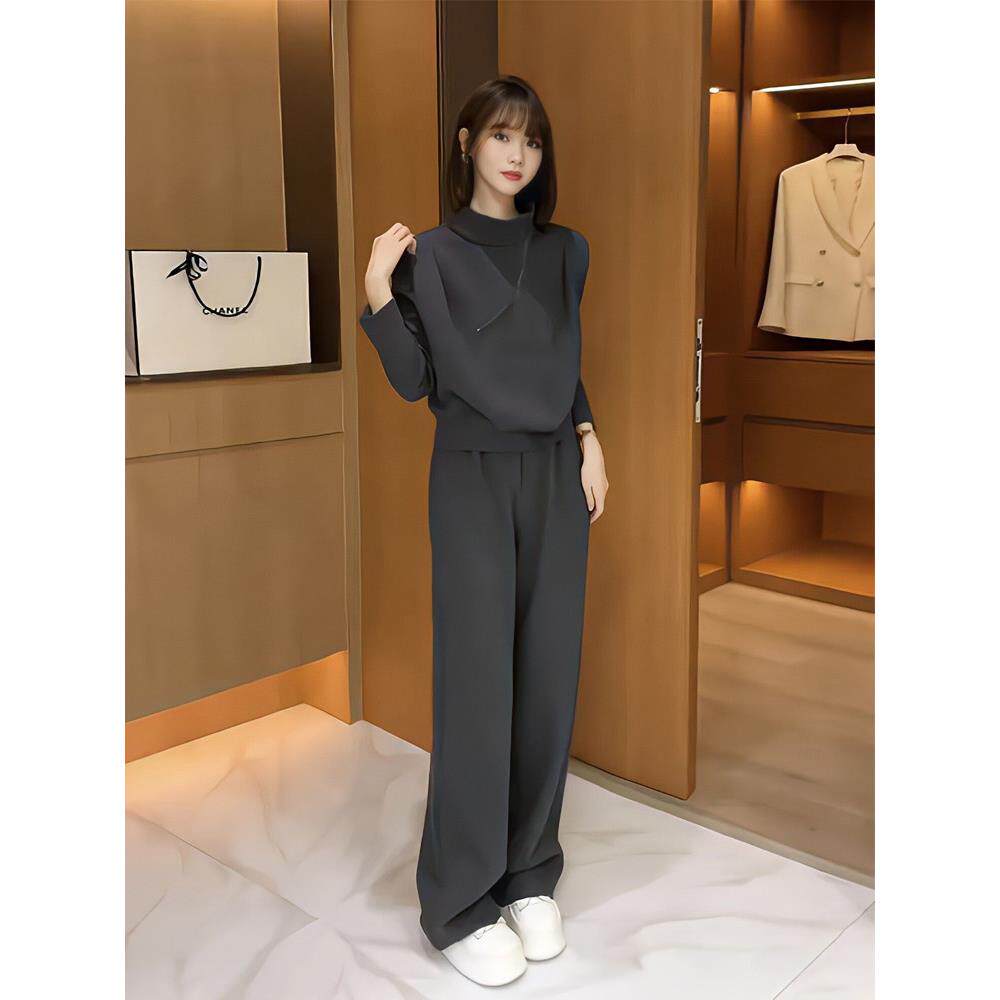 欧洲站休闲运动套装女春秋2025年新款减龄高级感立领卫衣两件套潮