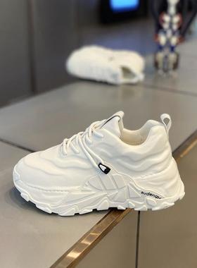 轻便不累脚Minimalism Aquaman低帮厚底小白鞋男内增高老爹鞋百搭