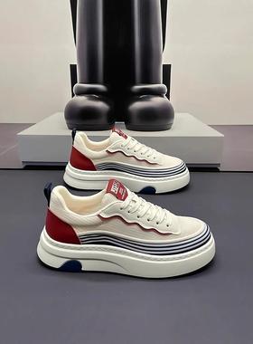 当季好物推荐Minimalism Aquaman低帮透气网面厚底休闲鞋男内增高