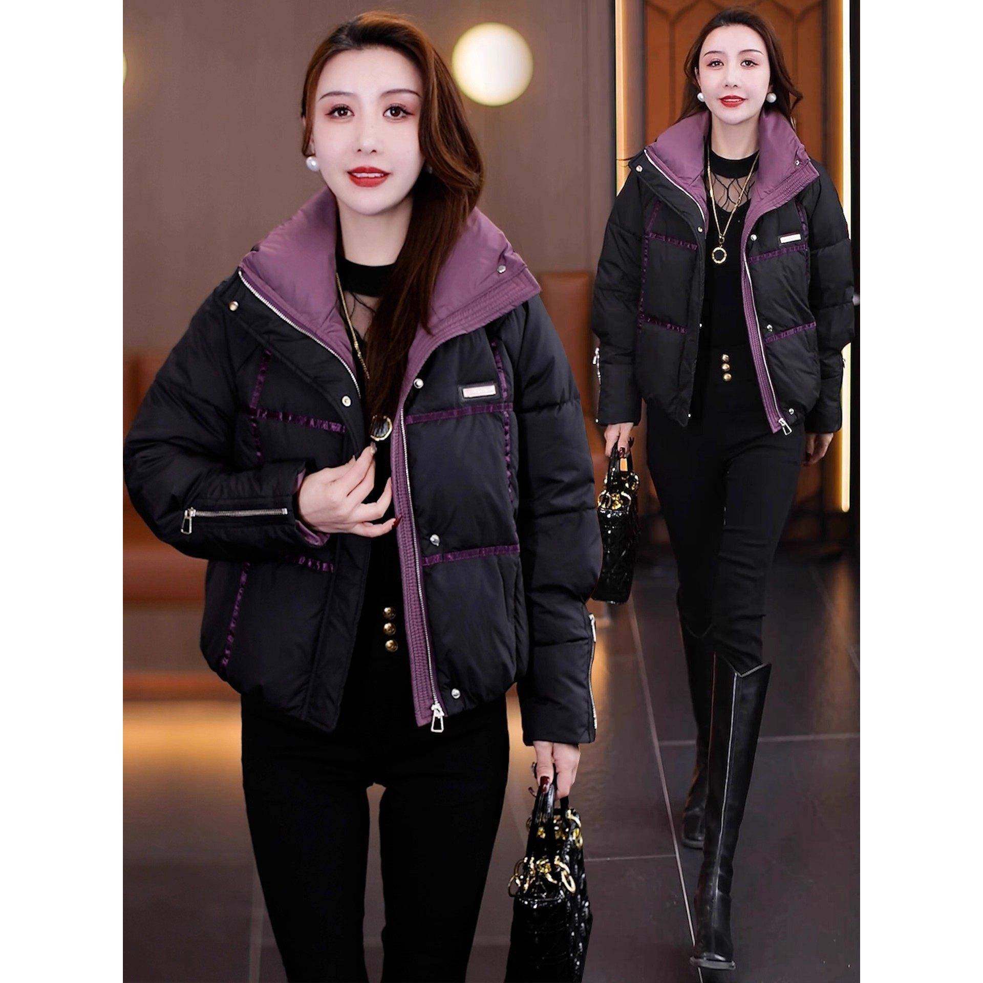 香港代购妈妈装时尚短款棉衣女冬季新款洋气显瘦休闲立领棉服外套,女装/女士精品,棉衣/棉服,淘宝优惠券,粉丝福利购,淘宝优惠卷