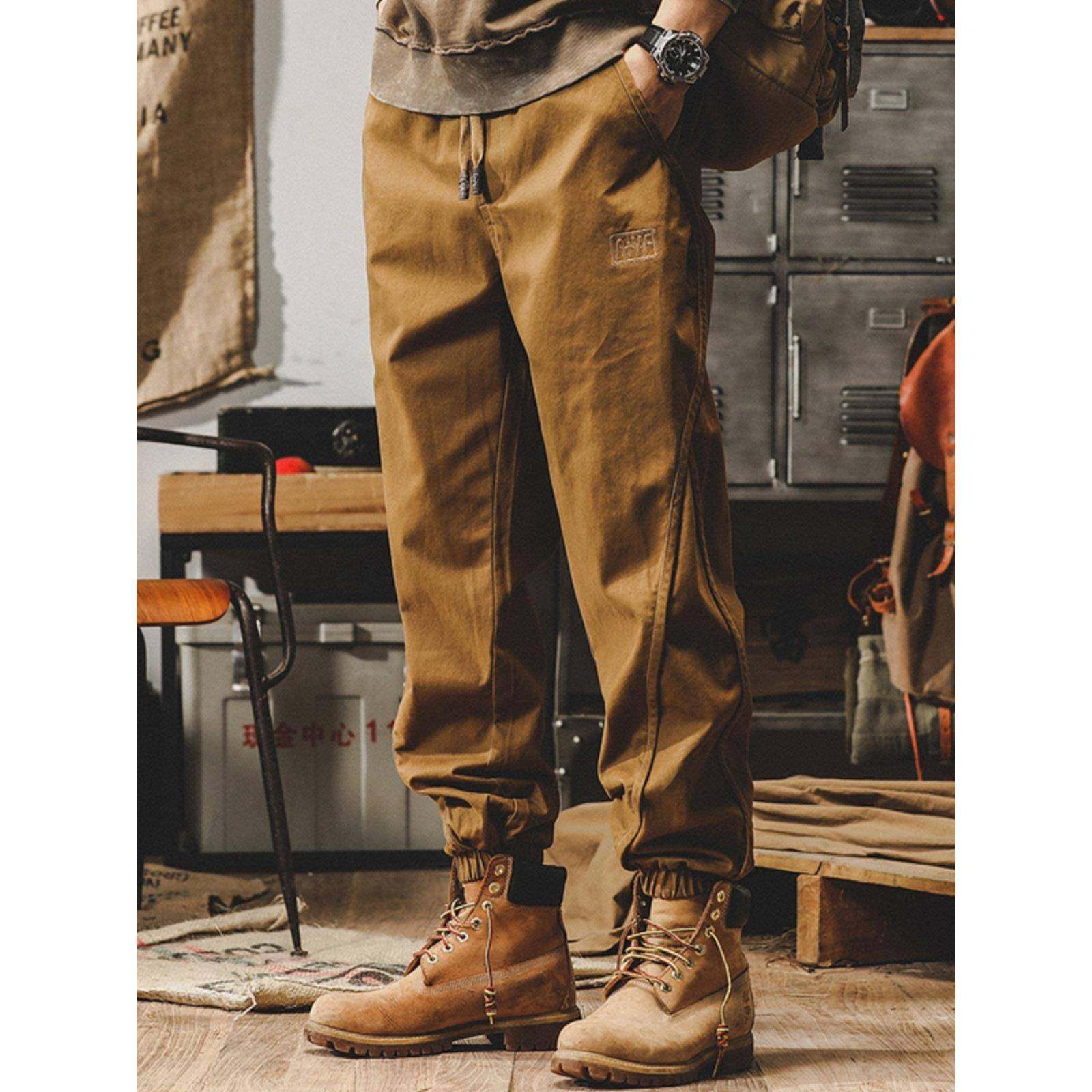 潮牌it neith BIAS美式覆古百搭工装裤子男款春秋宽松大码加绒裤