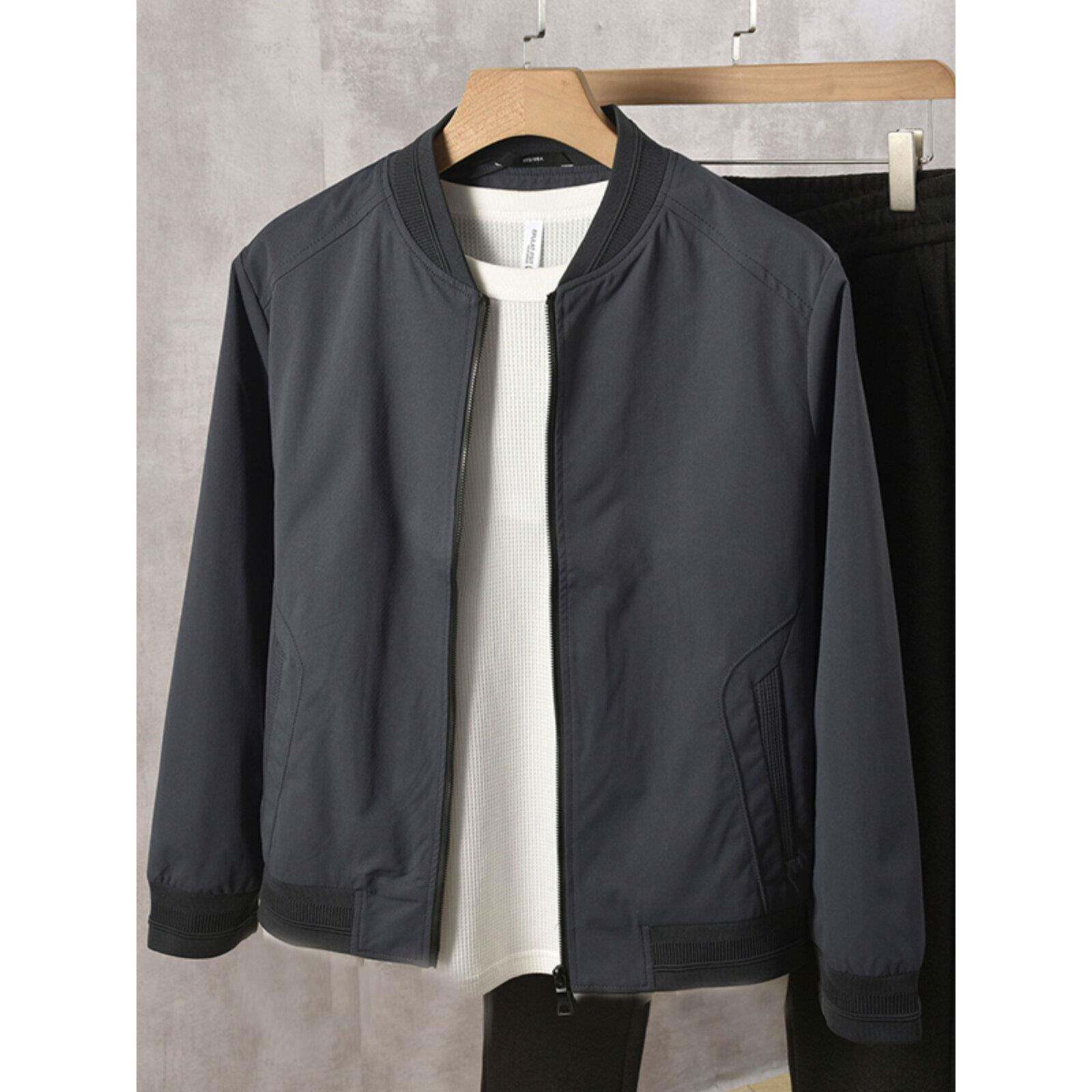 棒球服外套男款2025新款春秋冬季休闲拉炼开衫帅气飞行员夹克男士