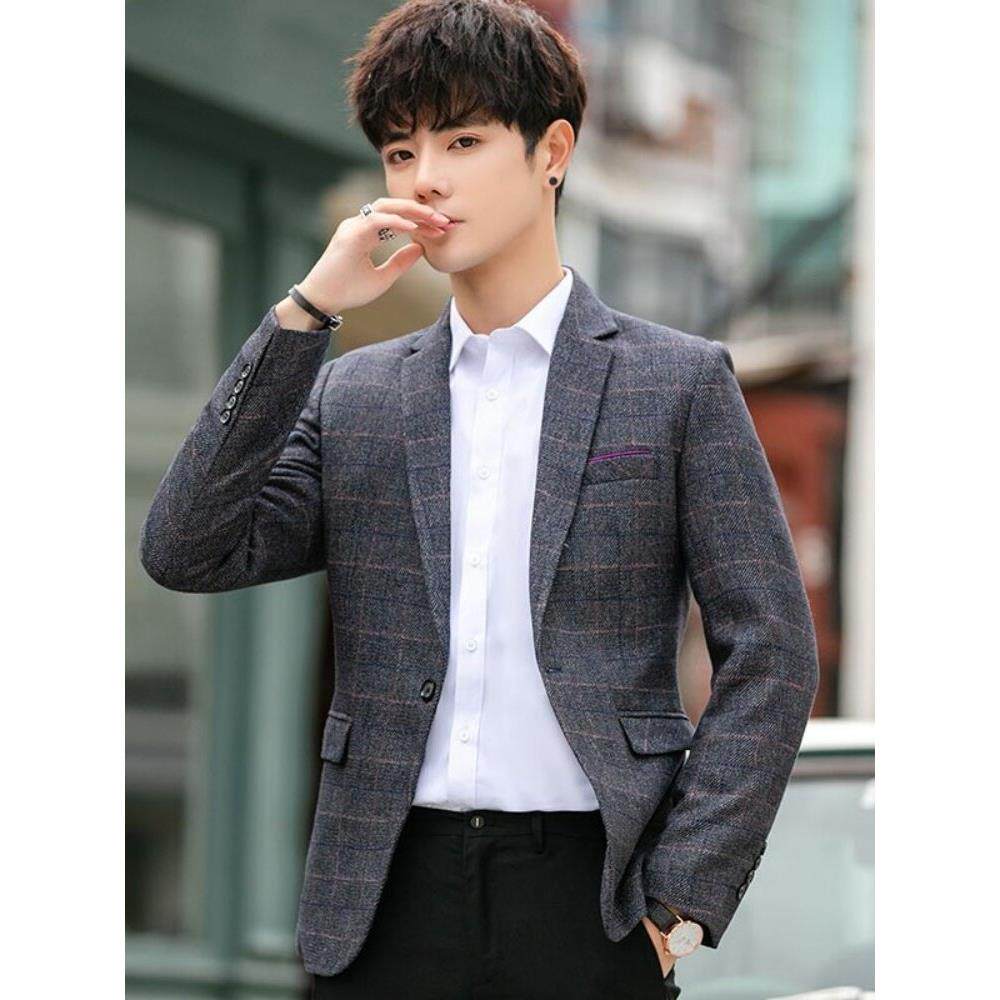 潮牌2525小码男装XS小西服S休闲150青年瘦小个子修身单件外套上衣