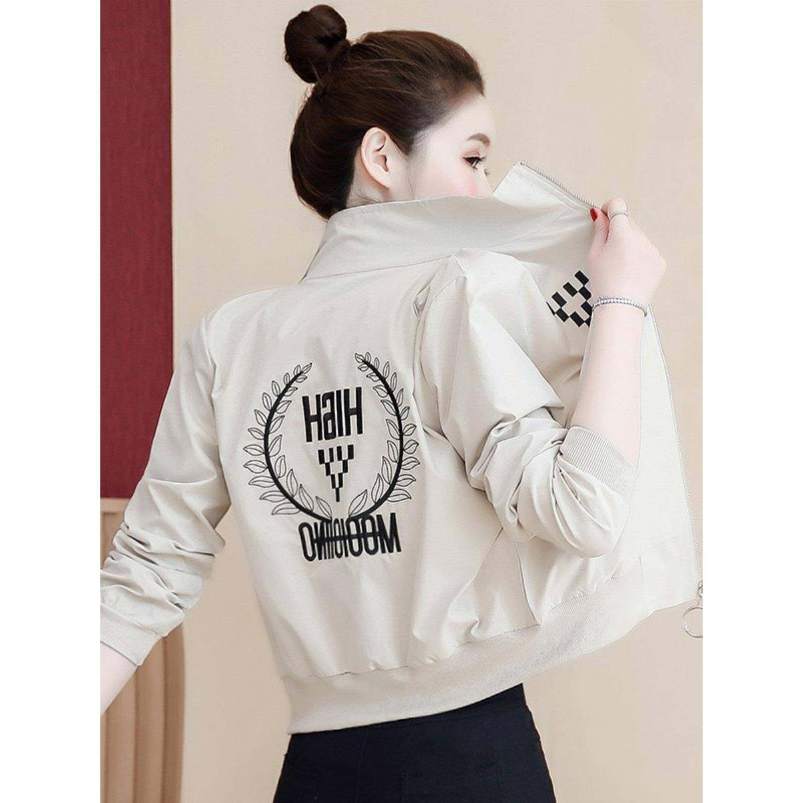 香港潮牌休闲女装2025新款夹克上衣短款外套女春秋韩版百搭棒球服