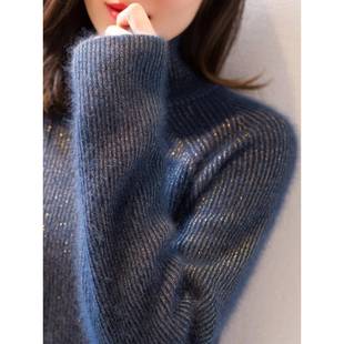 高领羊绒针织女装秋冬2025新热风格小时尚内层针织衫