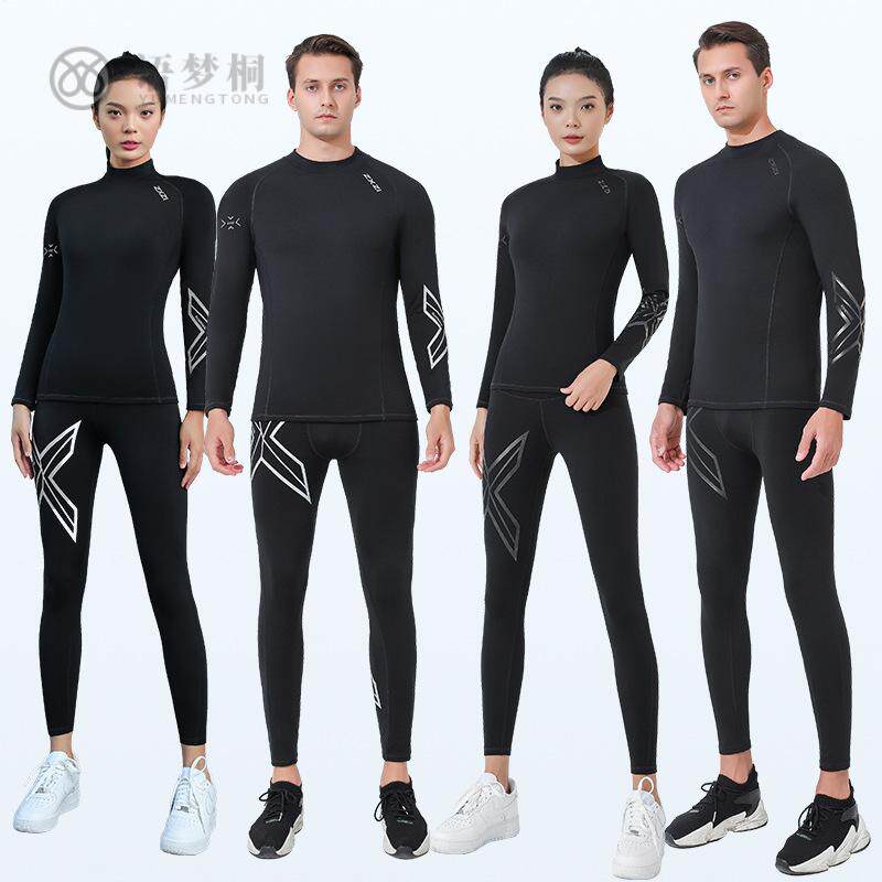 速干薄款健身服春秋瑜伽服紧身吸湿排汗速干高弹健身套装衣裤