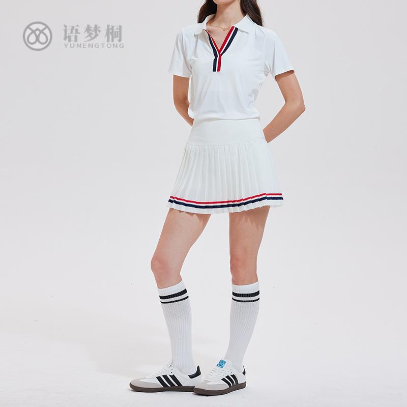 新款网球服运动套装女口袋防走光