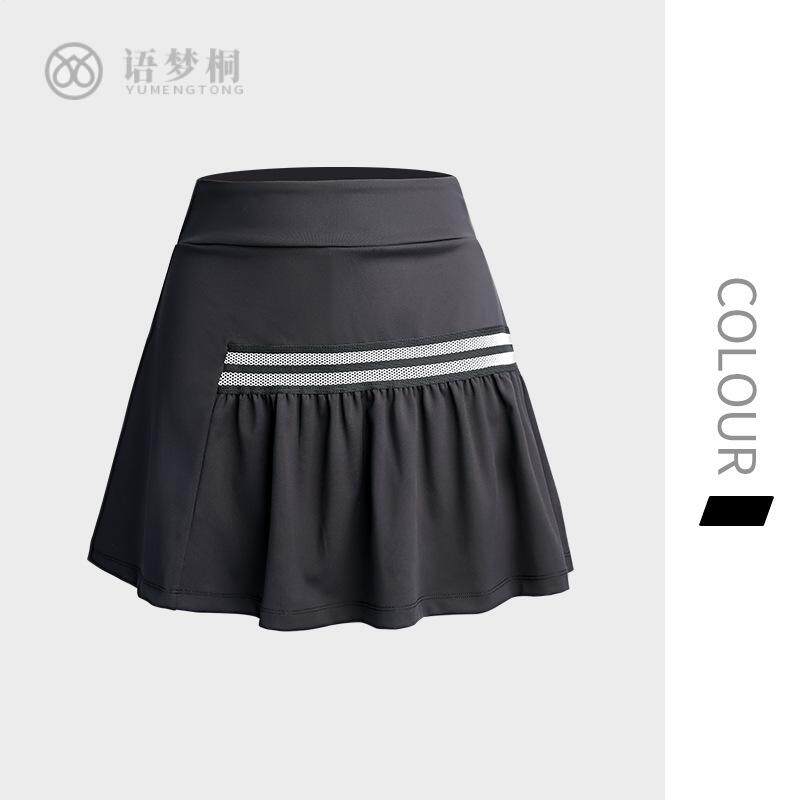 假两件运动短裙女士收腹瑜伽裤宽松防走光跑步健身裙3RN232