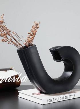 创意个性简约客厅茶几插干花瓶餐厅吧台柜花器样板间别墅软装摆件