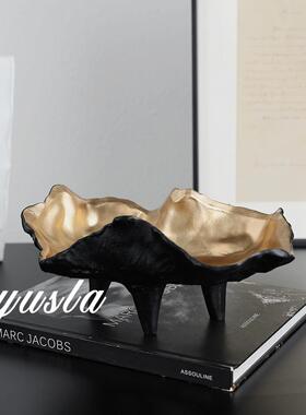 法式中古风水果盘客厅茶几柜餐厅别墅样板间干果托盘摆件软装饰品