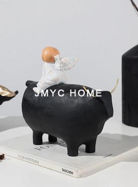 中古风创意牧童骑牛树脂摆件客厅卧室玄关儿童房电视柜家居装饰品