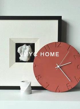 北欧创意时钟个性简约办公室酒店客厅卧室家居时尚挂钟静音钟表