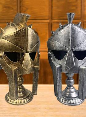 复古欧式士罗马武头盔饰2010摆件金属手铁工创意勇士盔甲艺模装型