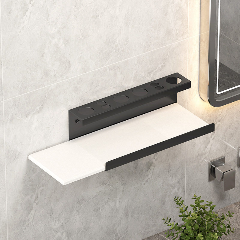 免打孔牙刷置物架不锈钢漱口杯电动刷牙杯卫生间壁挂式收纳架子