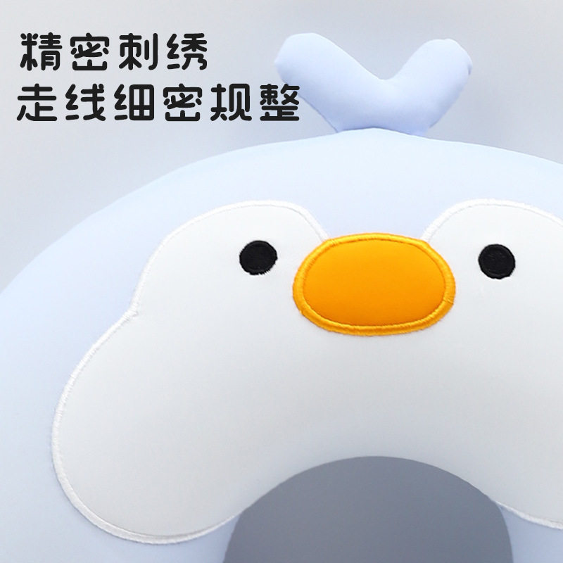 冷感动物慢回弹记忆棉U型枕 康乐屋卡通夏季冰丝护颈枕 可爱颈枕