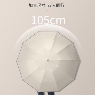 10骨反向自动伞反光条加大防风三折商务晴雨伞车载双人广告太阳伞