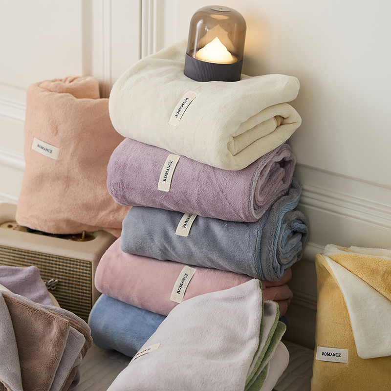 【高克重纯色冬季牛奶绒枕头套】