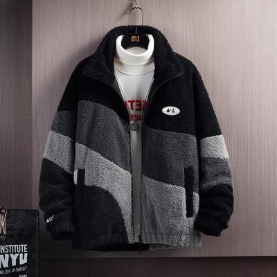 羊羊毛外衣男士时尚品牌秋冬天鹅绒加厚美式时尚宽松夹克男士保暖