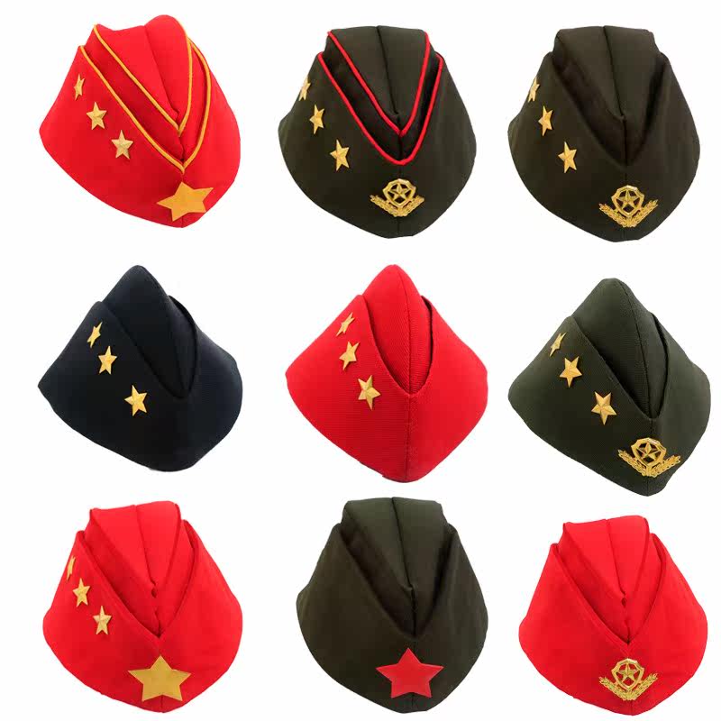 船型舞尖顶俄罗斯演出帽子军帽广场舞五角星船形帽水兵黄苏联船帽在类目 服饰配件/皮带/帽子/围巾, 帽子中 - 来自Buy2taobao.com提供专业的淘宝代购服务