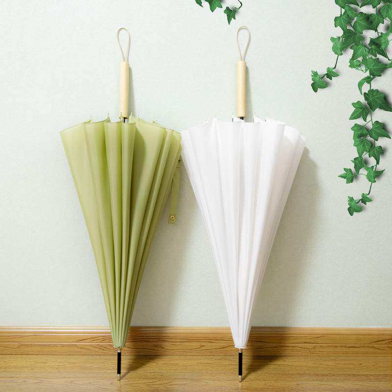 Simplicity Solid Long handle Umbrella ins Large Double rain or shine Dual use automatic Umbrella men and women student Sunscreen sunshadein the Home Daily , Umbrella/Rain gear/Rain/Moistureproof , Umbrella  category - from Buy2taobao.com to provide professional Taobao agent buy service