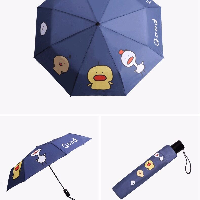 新款个性卡通雨伞黑胶全自动ins遮阳防晒晴雨伞男女学生通用雨伞在类目 居家日用, 伞/雨具/防雨/防潮, 伞中 - 来自Buy2taobao.com提供专业的淘宝代购服务