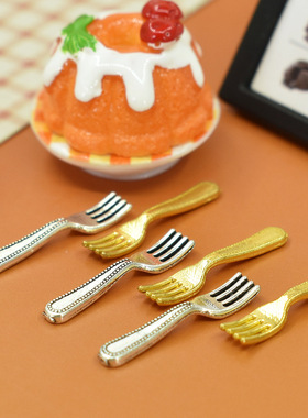 迷你玩具模型小勺子刀叉食玩场景儿童过家家餐具娃娃屋dollhouse