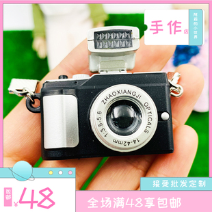 DOLLHOUSE娃娃屋配件迷你 有声背带照相机 单反模型 BJD搭配346分