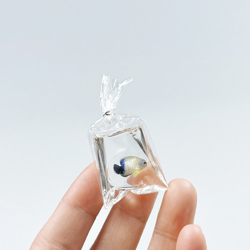 迷你小鱼一袋微缩食玩场景摆件