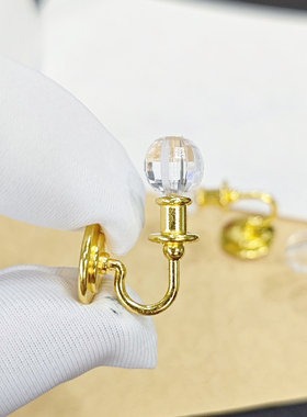 1：12娃娃屋dollhouse迷你水晶壁灯家具摆件装饰拍摄场景道具不亮