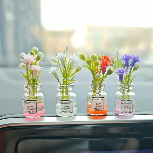 娃娃屋家具摆件 迷你小花瓶模型儿童过家家玩具 车内饰品微缩场景