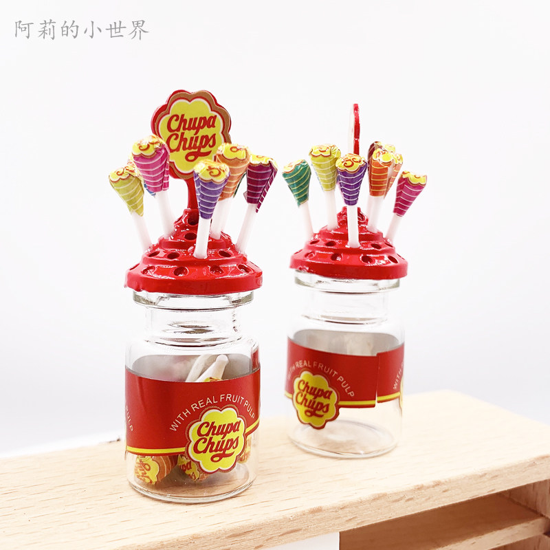 1:12娃娃屋dollhouse食玩摆件配件过家家玩具迷你微缩糖果棒棒糖