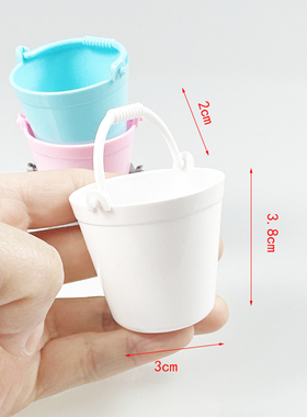 娃娃屋dollhouse家具摆件食玩场景配件大号迷你塑料水桶模型